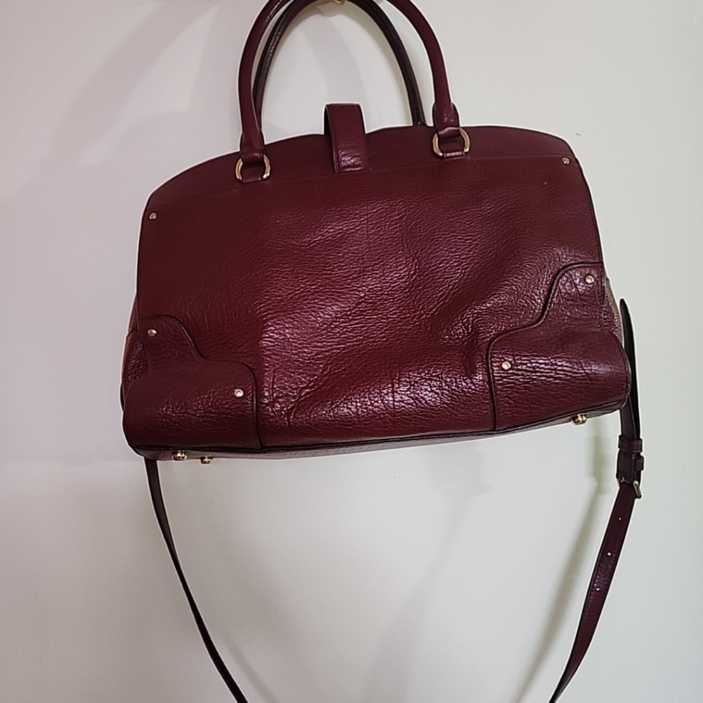 Coach Burgundy Leather Satchel - Picture 8 of 14